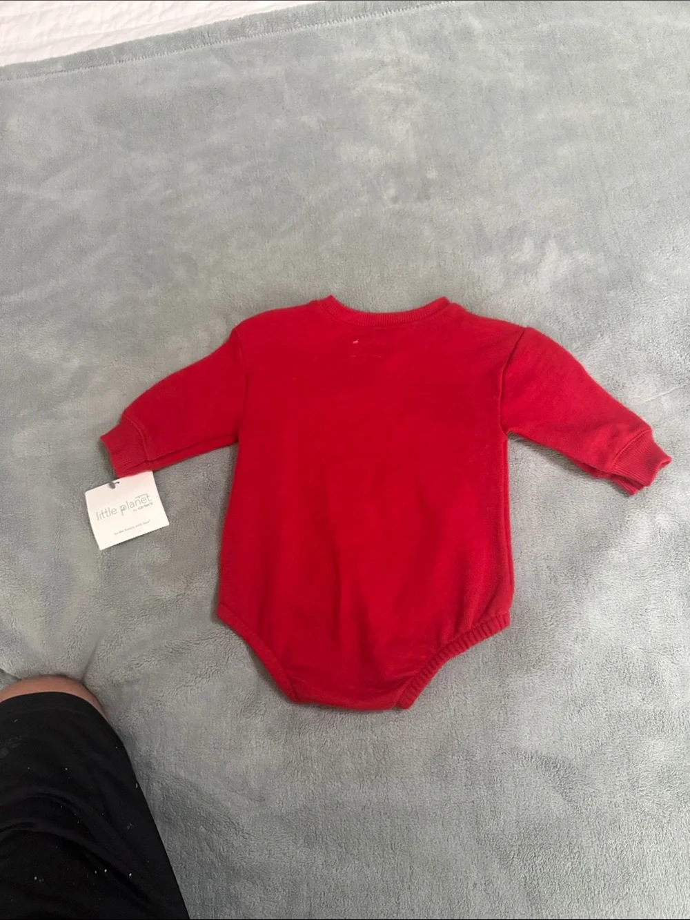 Carter's Red 'Silent Night' Long-Sleeve One-Piece Bodysuit